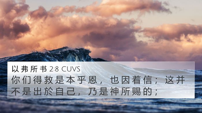 以 弗 所 书 2:8 CUVS Bible Verse Image