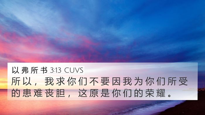 以 弗 所 书 3:13 CUVS Bible Verse Image