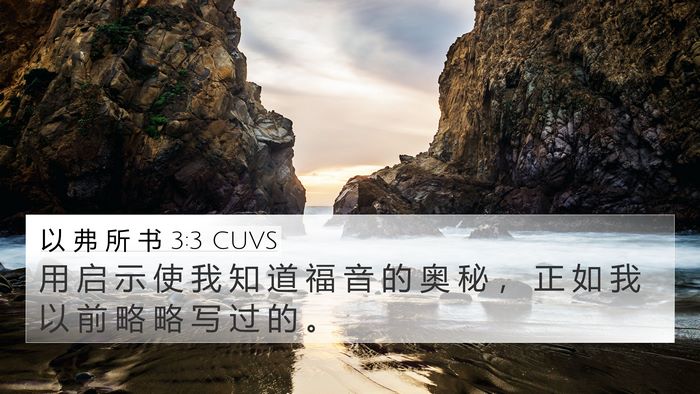 以 弗 所 书 3:3 CUVS Bible Verse Image