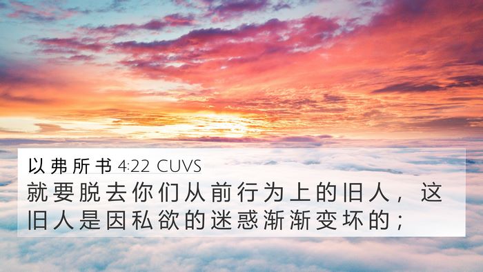 以 弗 所 书 4:22 CUVS Bible Verse Image