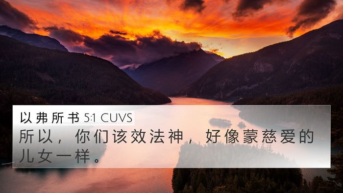 以 弗 所 书 5:1 CUVS Bible Verse Image