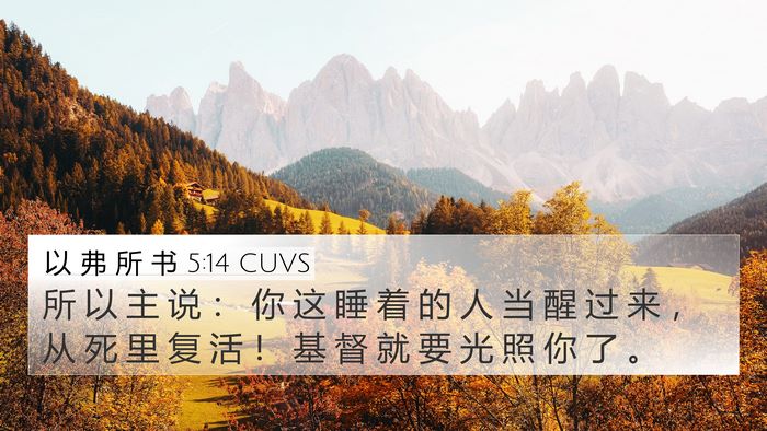 以 弗 所 书 5:14 CUVS Bible Verse Image