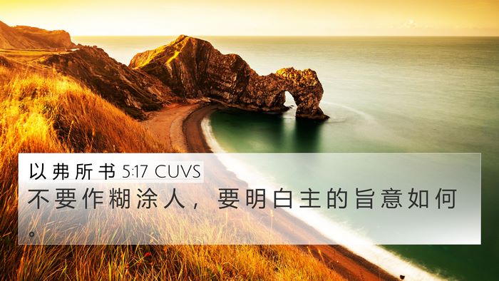 以 弗 所 书 5:17 CUVS Bible Verse Image