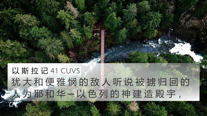 以 斯 拉 记 4:1 CUVS Bible Verse Image