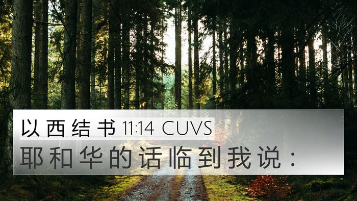 以 西 结 书 11:14 CUVS 4K Wallpaper - 耶 和 华 的 话 临 到 我 说 - 4K Wallpaper Bible Verse