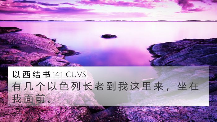 以 西 结 书 14:1 CUVS Bible Verse Image