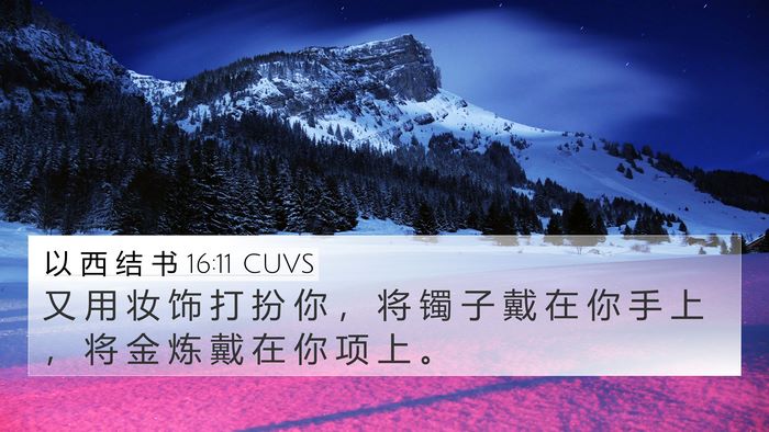 以 西 结 书 16:11 CUVS Bible Verse Image