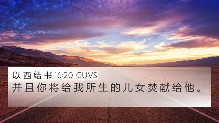 以 西 结 书 16:20 CUVS Bible Verse Image