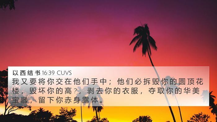 以 西 结 书 16:39 CUVS Bible Verse Image