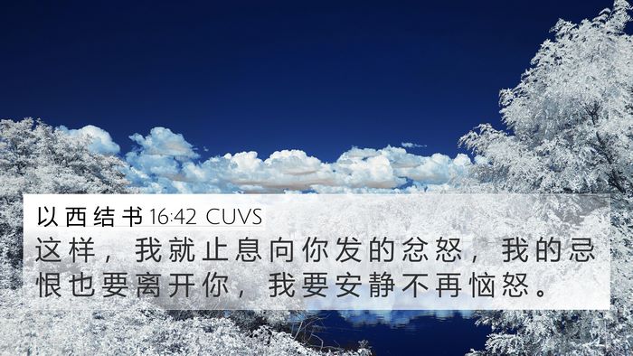 以 西 结 书 16:42 CUVS Bible Verse Image