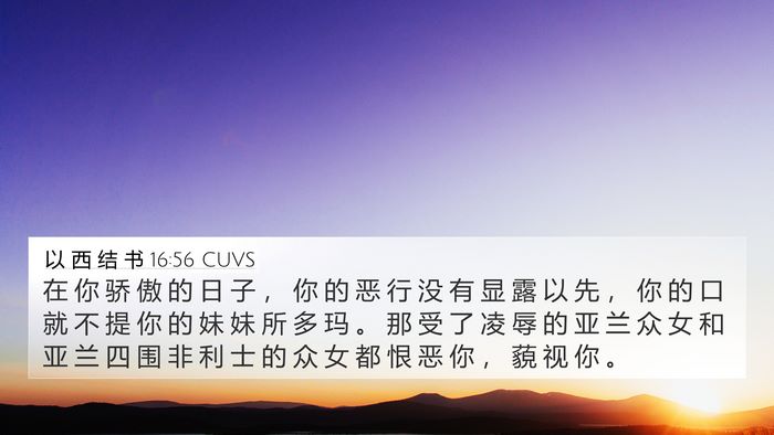 以 西 结 书 16:56 CUVS Bible Verse Image