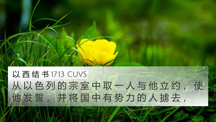 以 西 结 书 17:13 CUVS Bible Verse Image