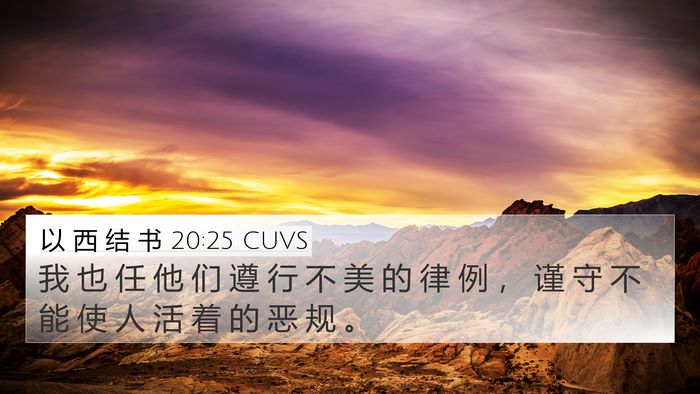 以 西 结 书 20:25 CUVS Bible Verse Image