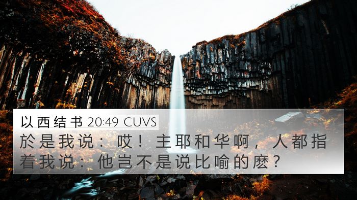 以 西 结 书 20:49 CUVS Bible Verse Image