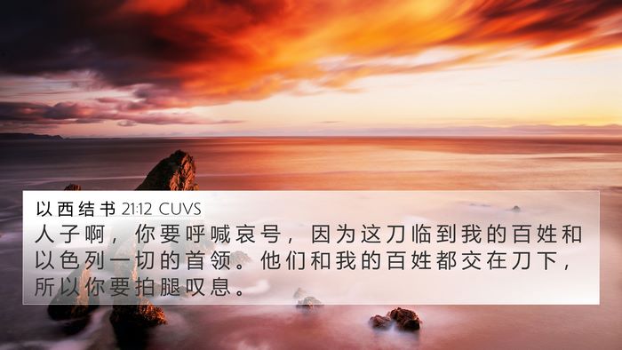 以 西 结 书 21:12 CUVS Bible Verse Image