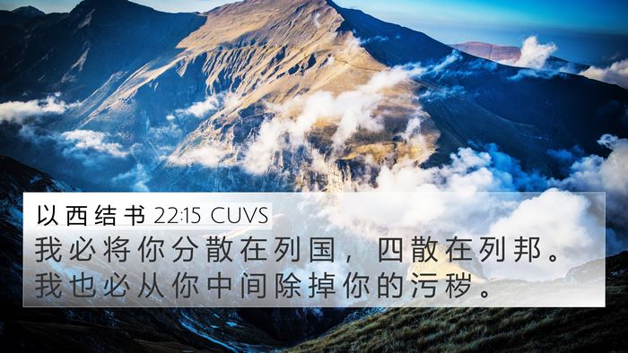 以 西 结 书 22:15 CUVS Bible Verse Image