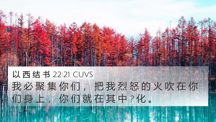 以 西 结 书 22:21 CUVS Bible Verse Image