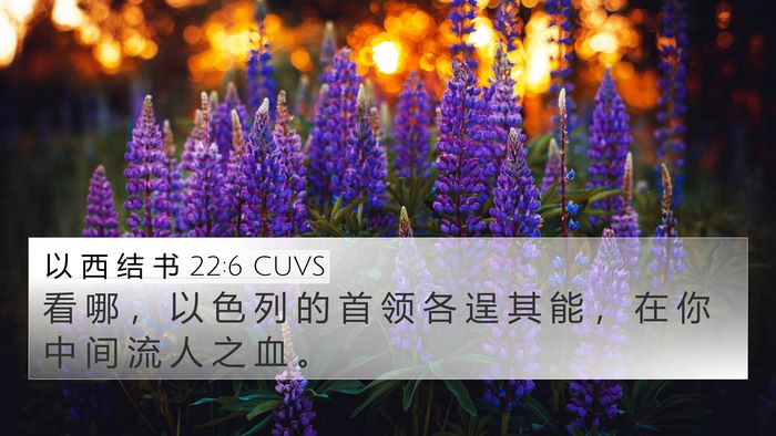 以 西 结 书 22:6 CUVS Bible Verse Image
