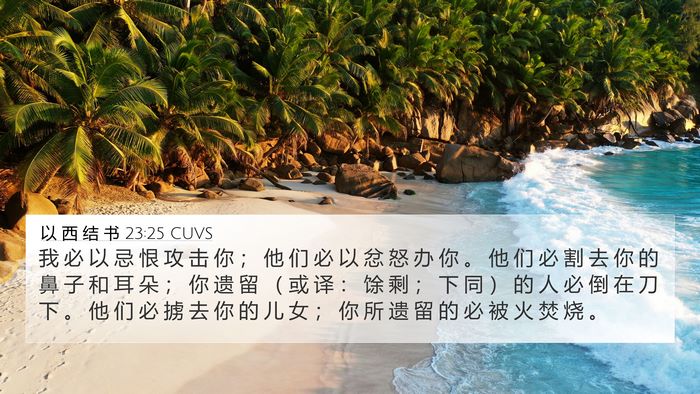 以 西 结 书 23:25 CUVS Bible Verse Image