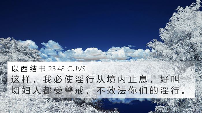 以 西 结 书 23:48 CUVS Bible Verse Image