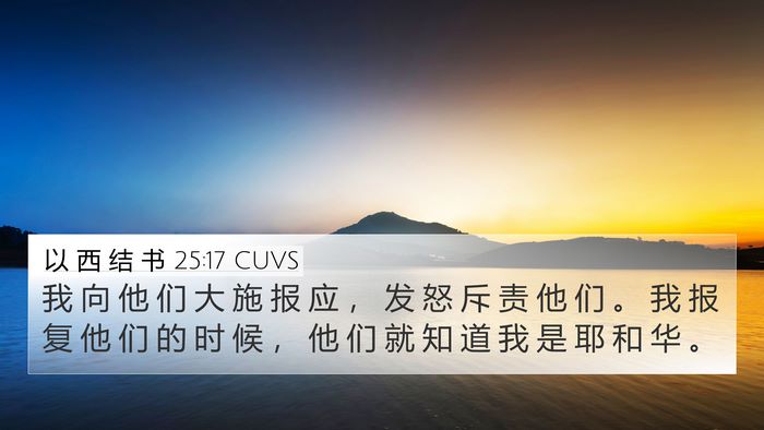 以 西 结 书 25:17 CUVS Bible Verse Image