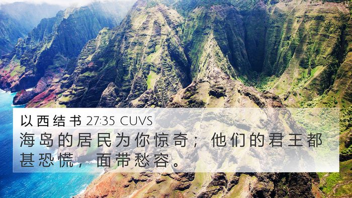 以 西 结 书 27:35 CUVS Bible Verse Image