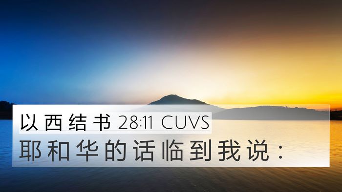 以 西 结 书 28:11 CUVS Bible Verse Image