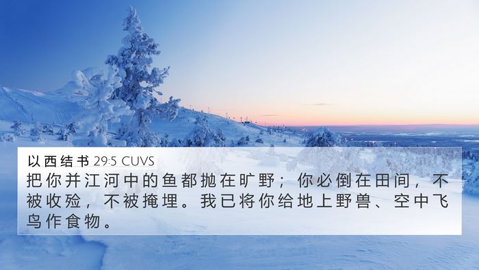 以 西 结 书 29:5 CUVS Bible Verse Image