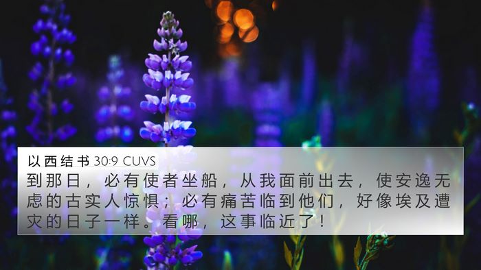 以 西 结 书 30:9 CUVS Bible Verse Image