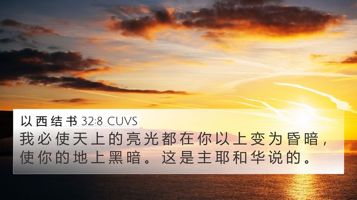 以 西 结 书 32:8 CUVS Bible Verse Image