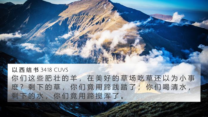 以 西 结 书 34:18 CUVS Bible Verse Image