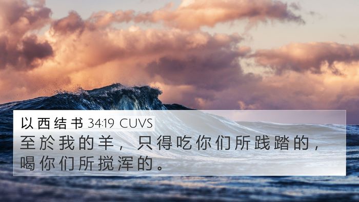 以 西 结 书 34:19 CUVS Bible Verse Image