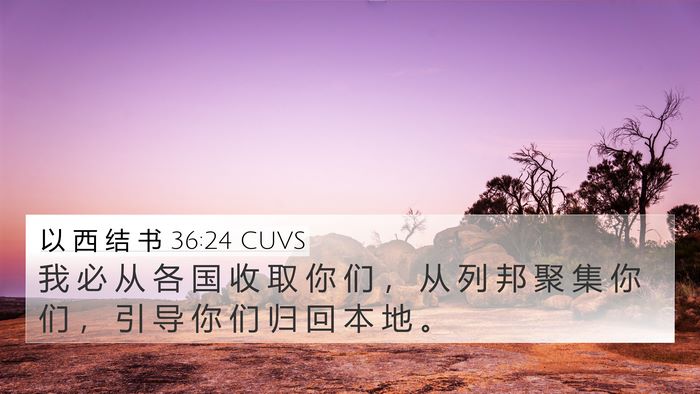 以 西 结 书 36:24 CUVS Bible Verse Image