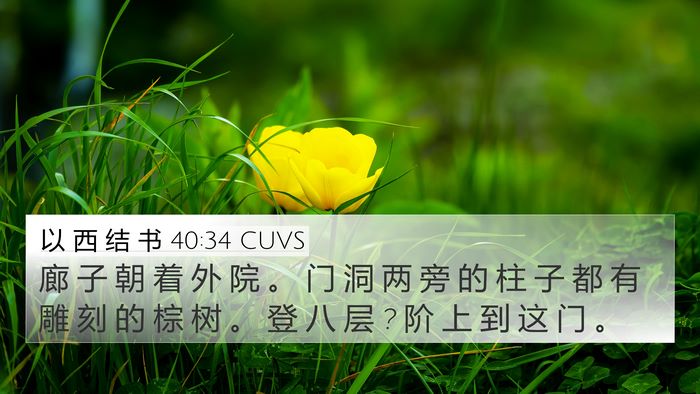 以 西 结 书 40:34 CUVS Bible Verse Image