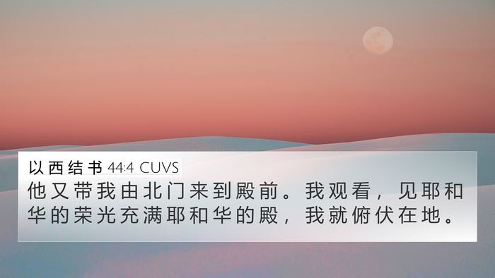 以 西 结 书 44:4 CUVS Bible Verse Image
