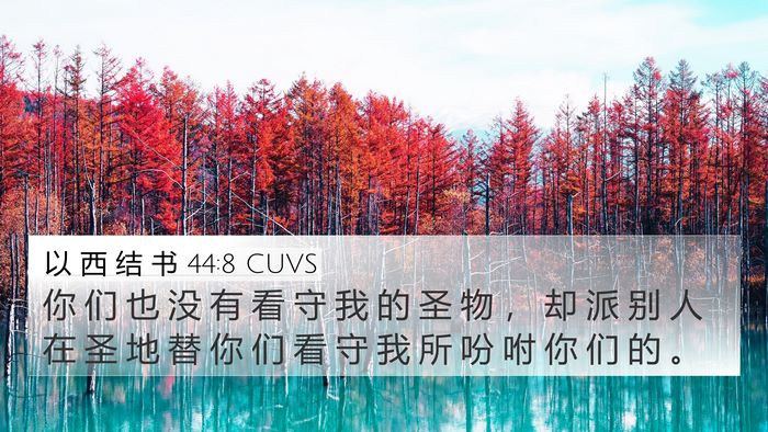 以 西 结 书 44:8 CUVS Bible Verse Image