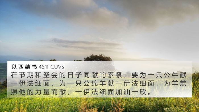 以 西 结 书 46:11 CUVS Bible Verse Image