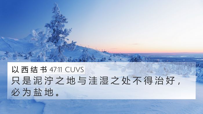 以 西 结 书 47:11 CUVS Bible Verse Image