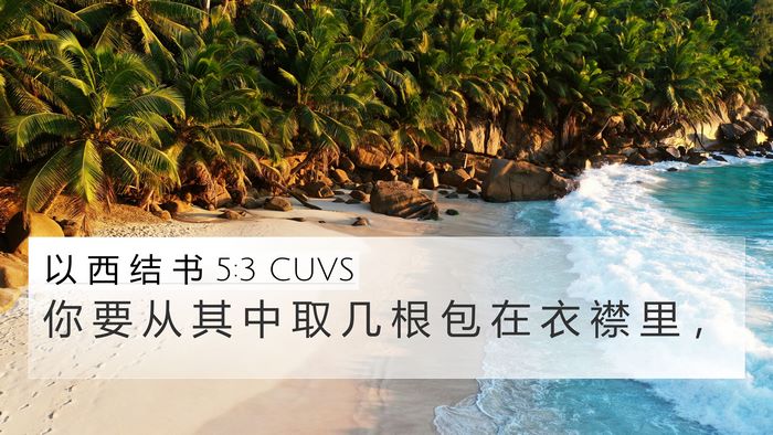 以 西 结 书 5:3 CUVS Bible Verse Image