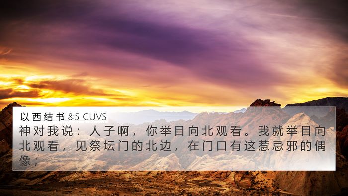 以 西 结 书 8:5 CUVS Bible Verse Image