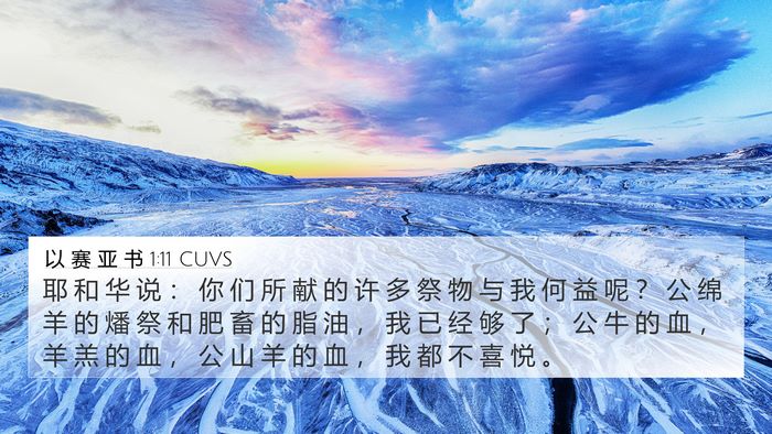 以 赛 亚 书 1:11 CUVS Bible Verse Image