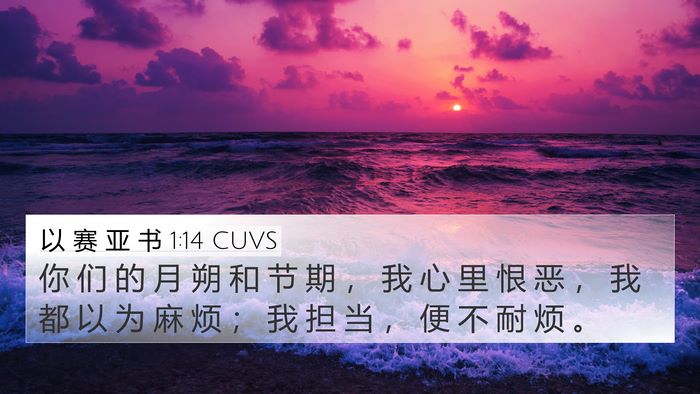 以 赛 亚 书 1:14 CUVS Bible Verse Image
