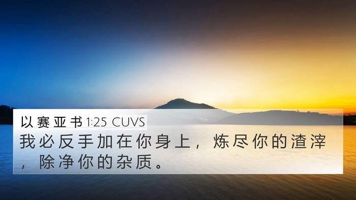 以 赛 亚 书 1:25 CUVS Bible Verse Image