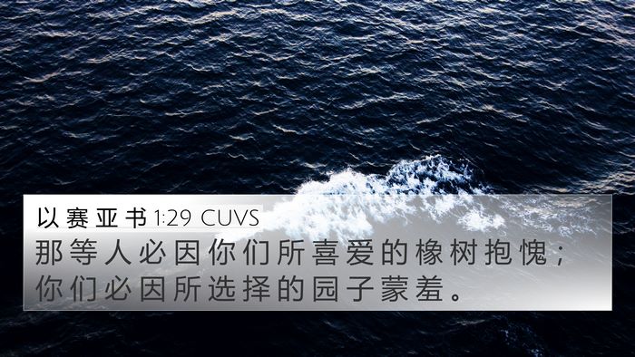 以 赛 亚 书 1:29 CUVS Bible Verse Image