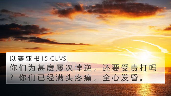 以 赛 亚 书 1:5 CUVS Bible Verse Image