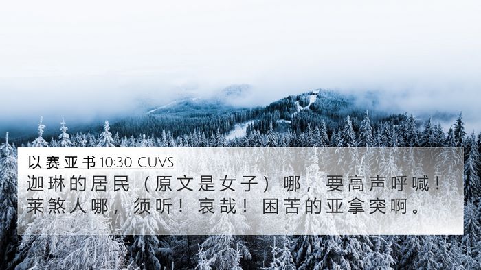 以 赛 亚 书 10:30 CUVS Bible Verse Image