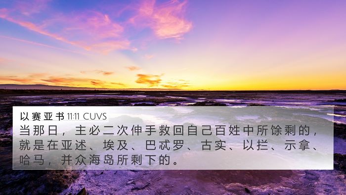 以 赛 亚 书 11:11 CUVS Bible Verse Image