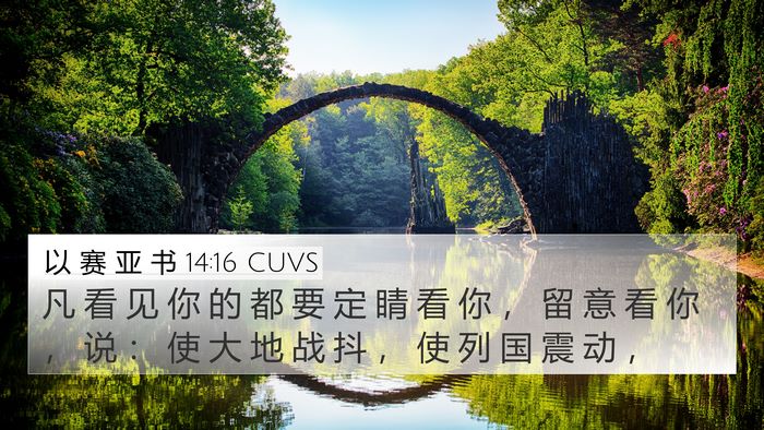 以 赛 亚 书 14:16 CUVS Bible Verse Image