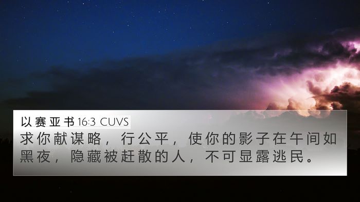 以 赛 亚 书 16:3 CUVS Bible Verse Image