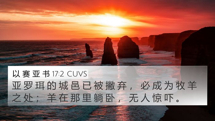 以 赛 亚 书 17:2 CUVS Bible Verse Image